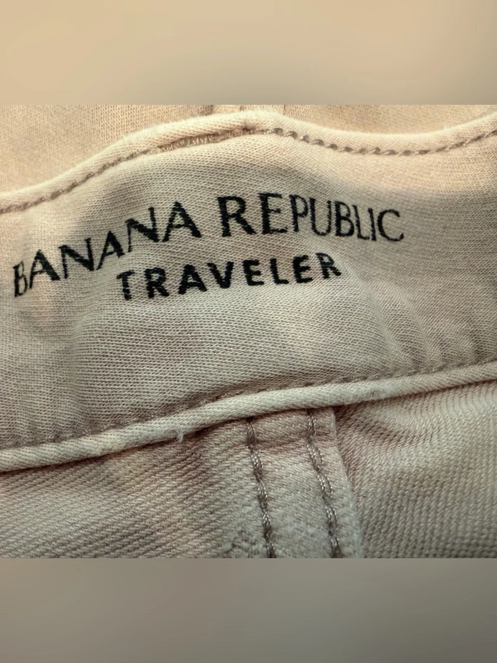 Banana Republic Traveler Pants Men's 33x30 Light Tan Slim Fit